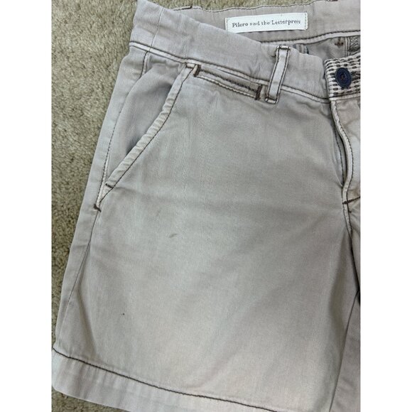 Pilcro & The Letterpress Women's Hyphen Beige Khaki Casual Shorts Size 25 - Picture 3 of 15